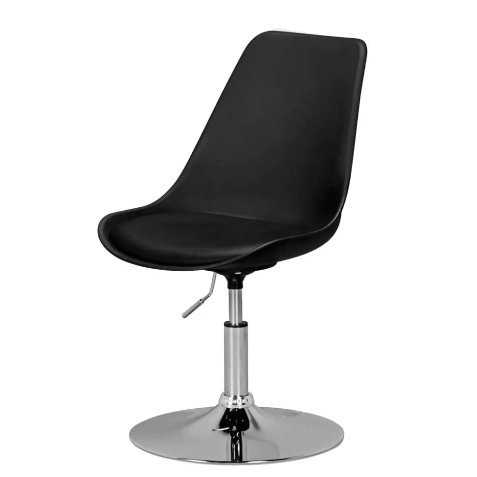 Schwarzer Schalenstuhl drehbar & höhenverstellbar - Alberton