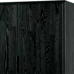 Schwarzer Schrank aus Holz & Metall - Almery