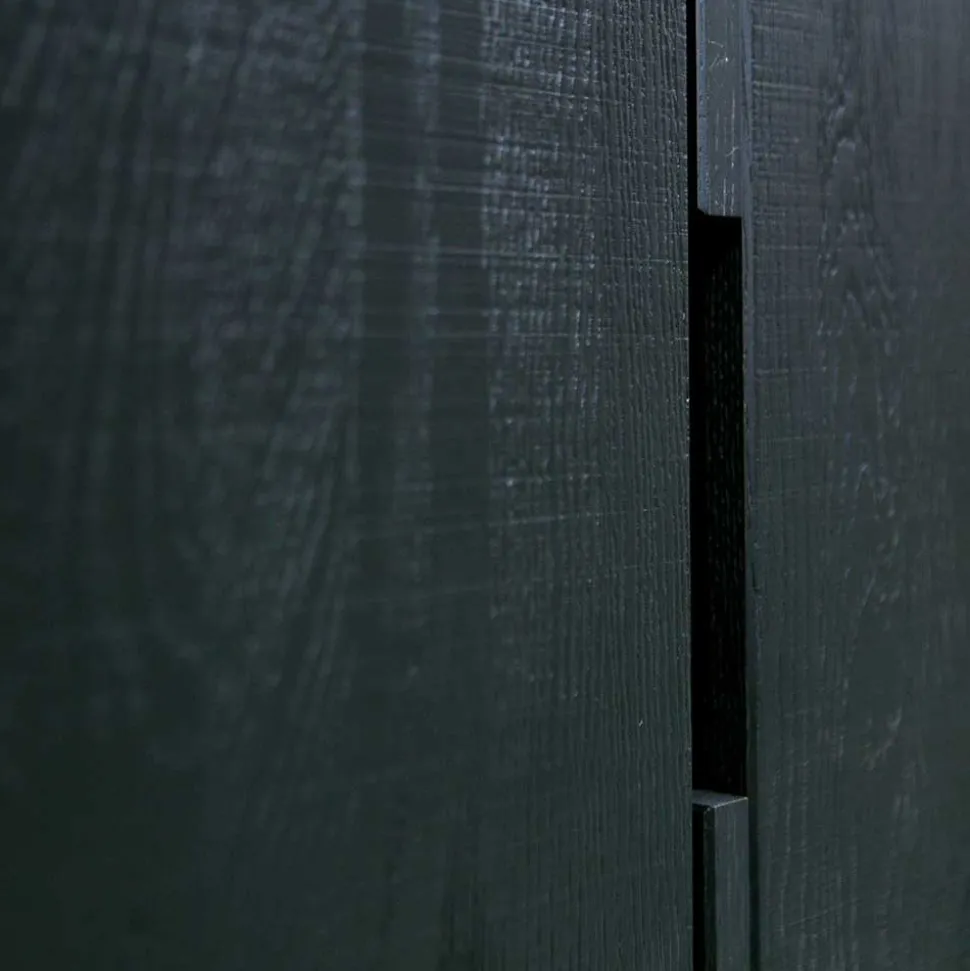 Schwarzer Schrank aus Holz & Metall - Almery