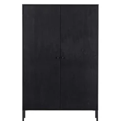 Schwarzer Schrank mit Doppeltür - 100x155x40 - Burgossi