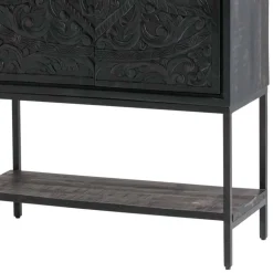 Schwarzer Schrank mit Schnitzereien - Namibe