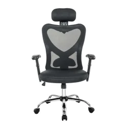 Schwarzer Schreibtisch Drehstuhl mit Lendenwirbelstütze - Zentry