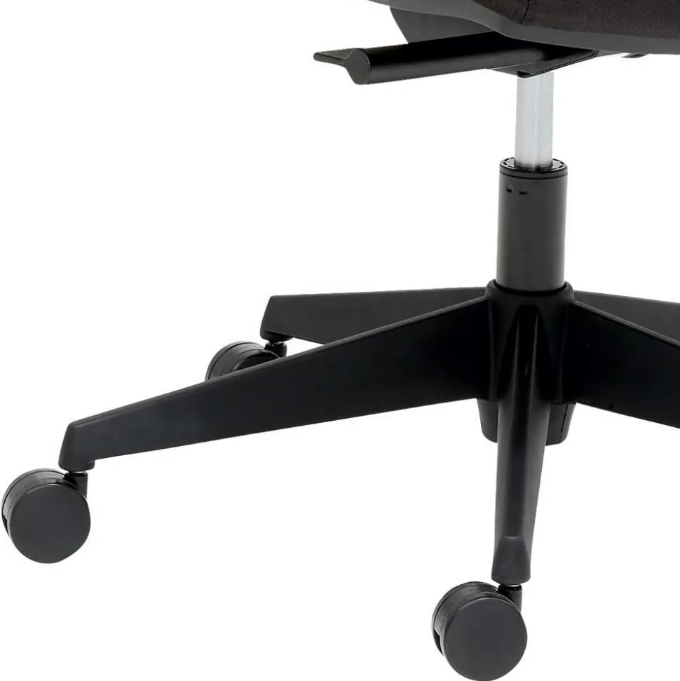 Schwarzer Schreibtischsessel mit Lordosenstütze - Drike