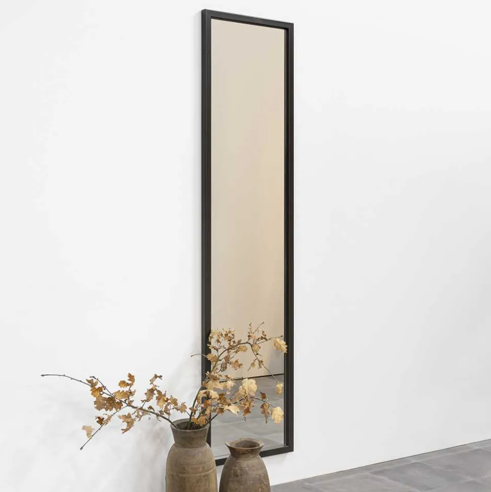 Schwarzer Spiegel 46x185x3 cm - Simpra