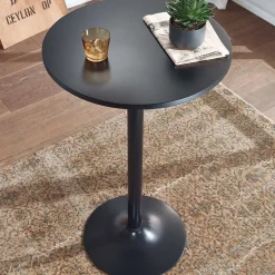 Schwarzer Stehtisch in Rund 60 cm - Cleva