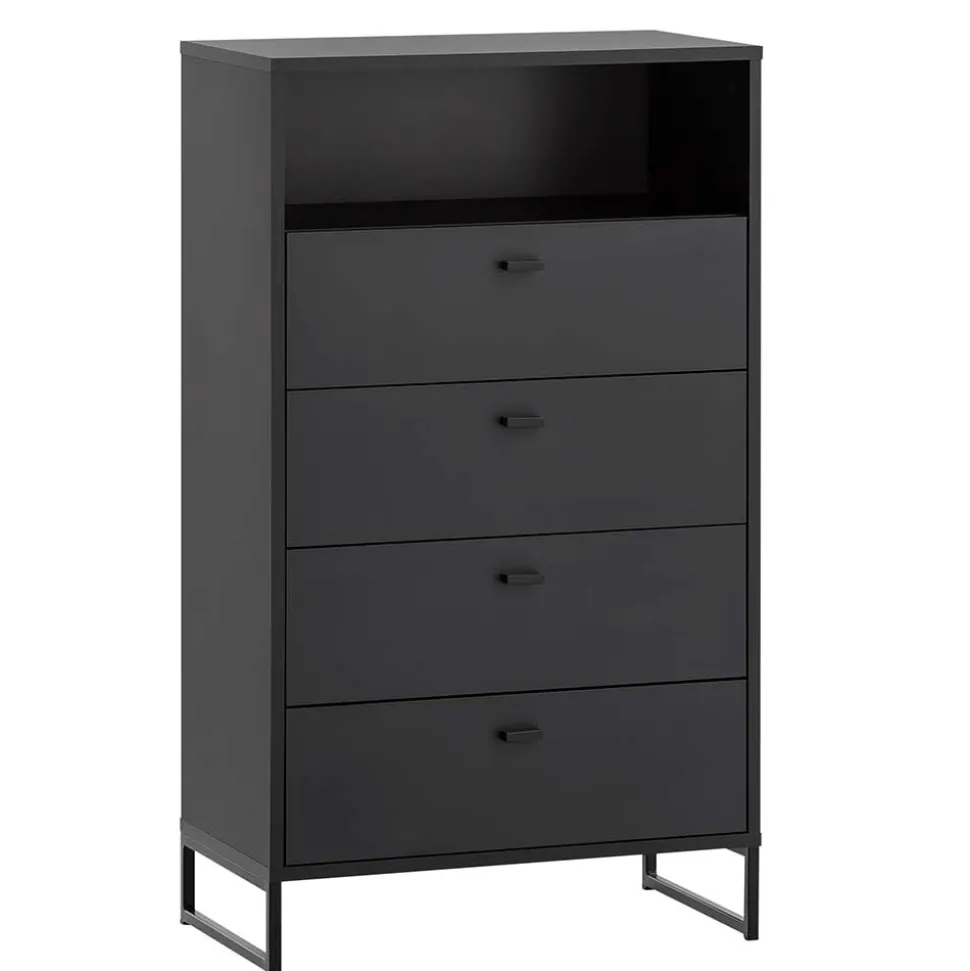 Schwarzes Flurmöbel Set - Anderian (vierteilig)