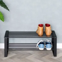 Schwarzes Schuh-Regal aus Stahl - Satroni