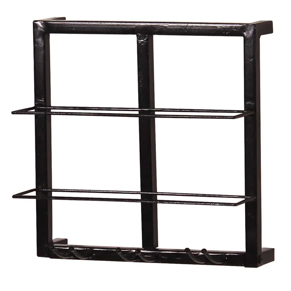 Schwarzes Wandregal für Weinflaschen - Charlots