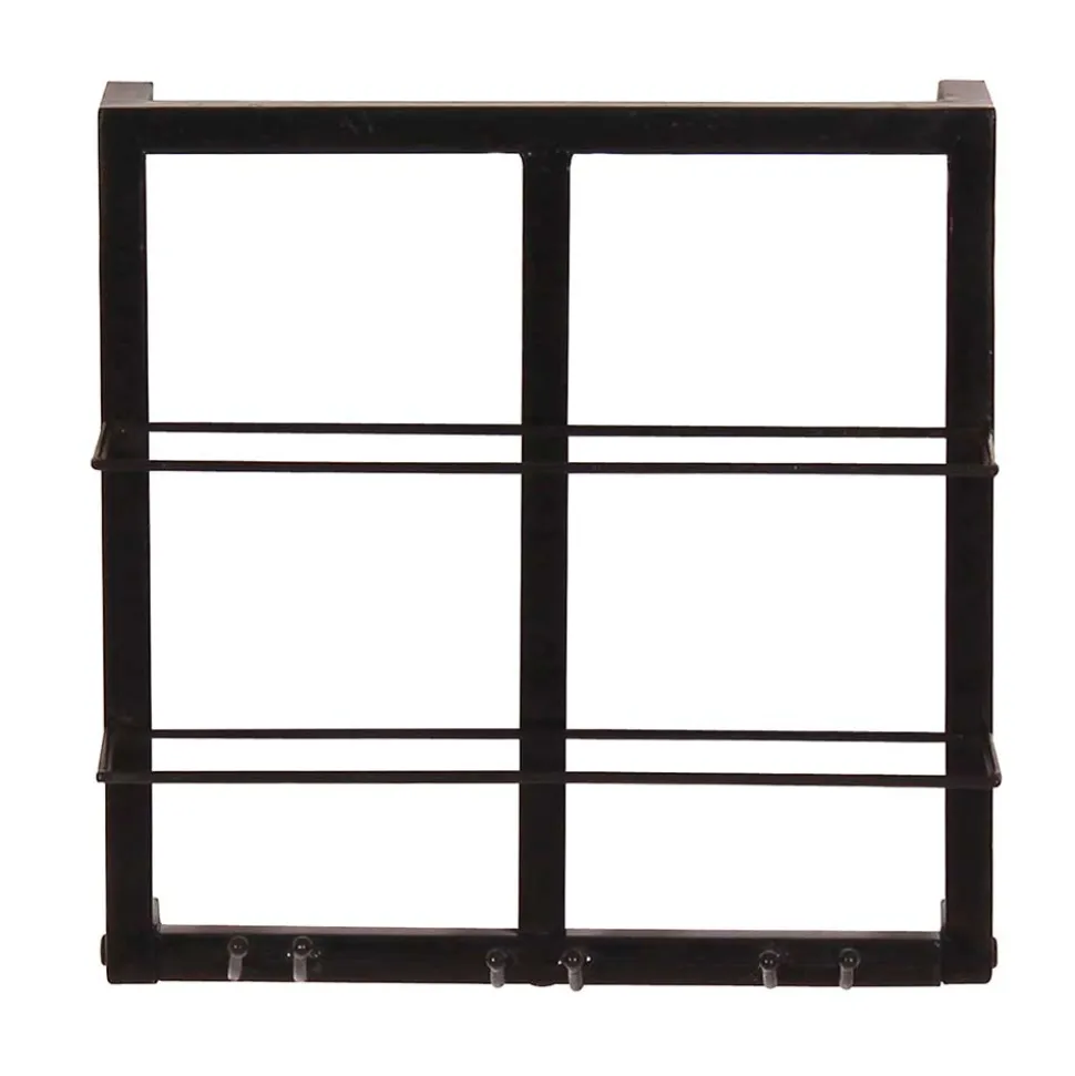 Schwarzes Wandregal für Weinflaschen - Charlots