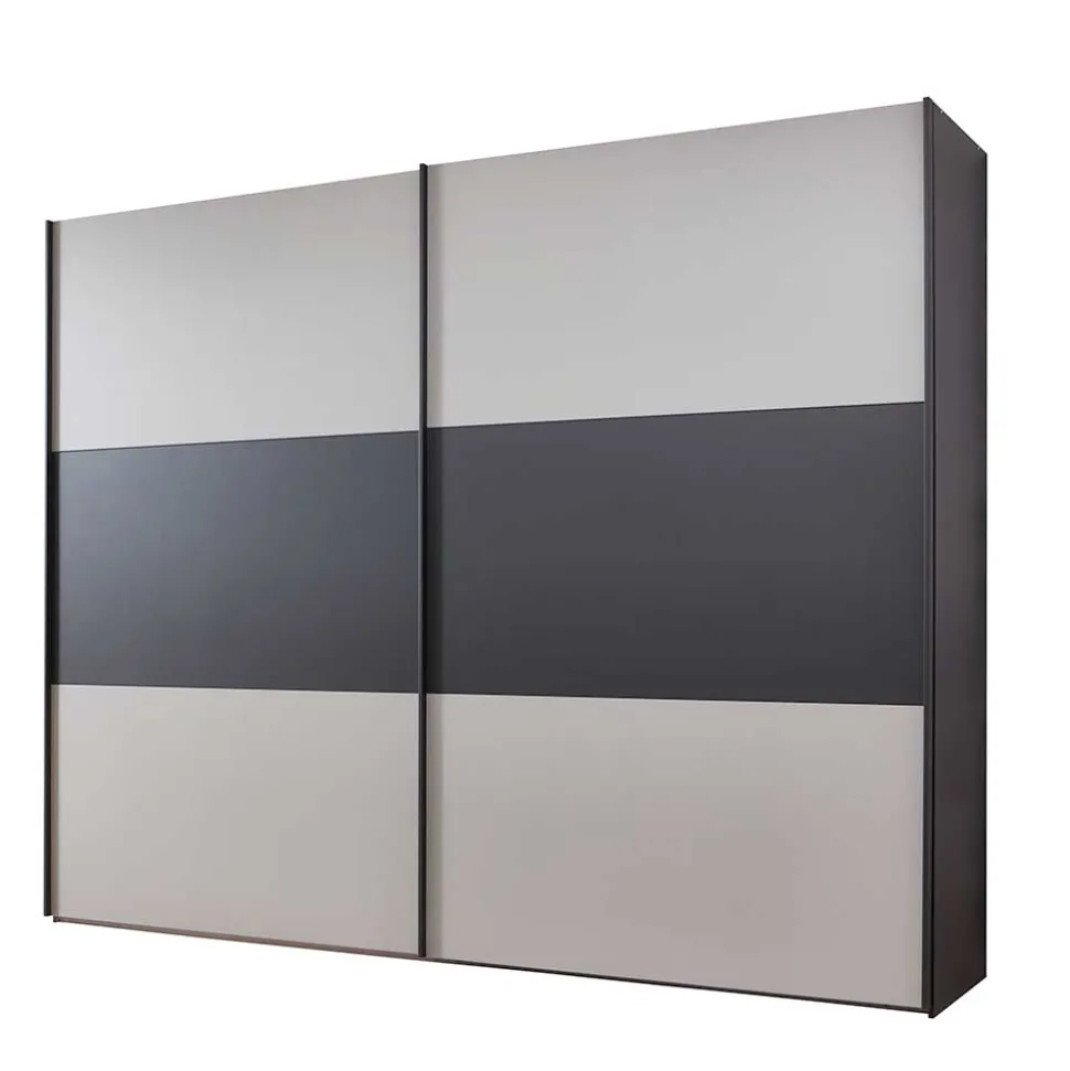 Schwebetüren Kleiderschrank in Hellgrau & Dunkelgrau - Guadiana