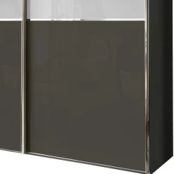 Schwebetüren Kleiderschrank in Braun & Weiß - Genre