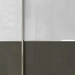 Schwebetüren Kleiderschrank in Braun & Weiß - Genre