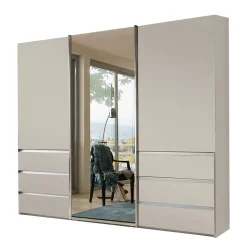 Schwebetüren-Kleiderschrank in Champagner - Nafissa