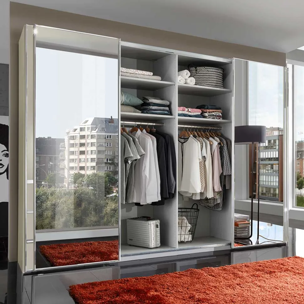 Schwebetürenschrank in Champagner - Grover