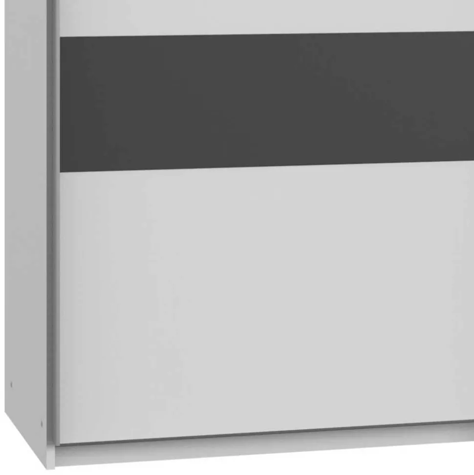 Schwebetürenschrank mit Metallgriffen - Malente