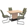 Schwingstühle & Säulentisch ausziehbar - Leggera (fünfteilig)