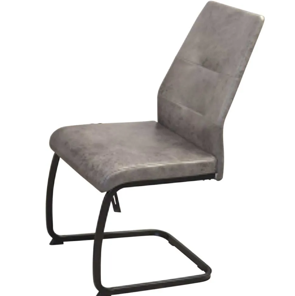 Schwingstühle in Grau & Schwarz - Medeos (4er Set)