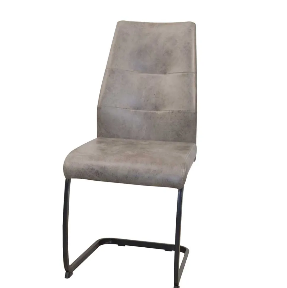 Schwingstühle in Grau & Schwarz - Medeos (4er Set)