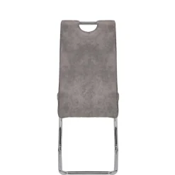 Schwingstuhl aus Microfaser Grau - Kirana (Set)