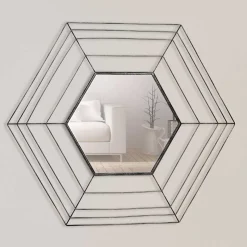 Sechseckiger Spiegel im Spinnweben Design - Vivenda