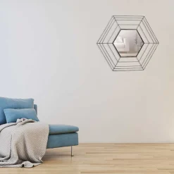 Sechseckiger Spiegel im Spinnweben Design - Vivenda