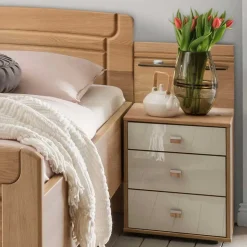 Seniorenbett mit Nachtkommode - Emdsiva (zweiteilig)