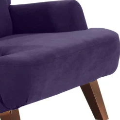 Sessel aus Velours in Violett - Cregorian