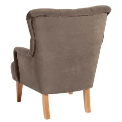 Sessel in Beigegrau und Buche - Celavio