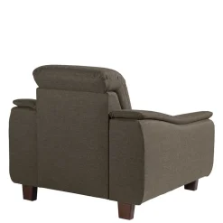 Sessel in Beigegrau und Nussbaum - Abecra