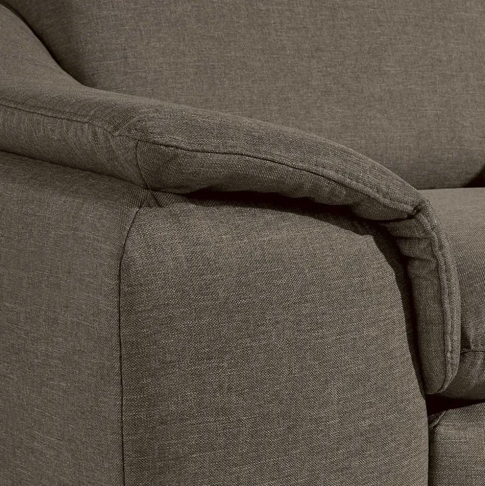 Sessel in Beigegrau und Nussbaum - Abecra