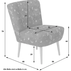 Sessel in Blau mit Planeten und Sternen - Marcs