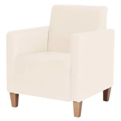 Sessel in Cremeweiß Samtvelours - Roger