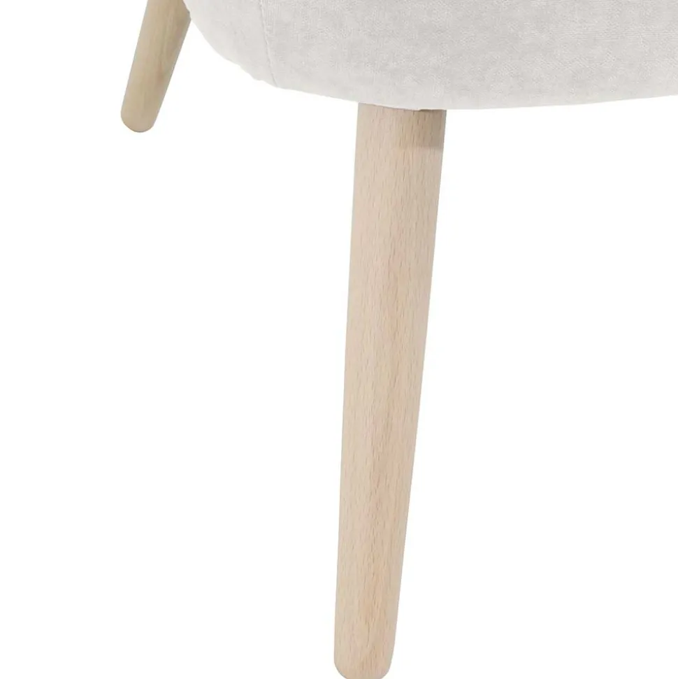 Sessel in Cremeweiß und Buche - Liane