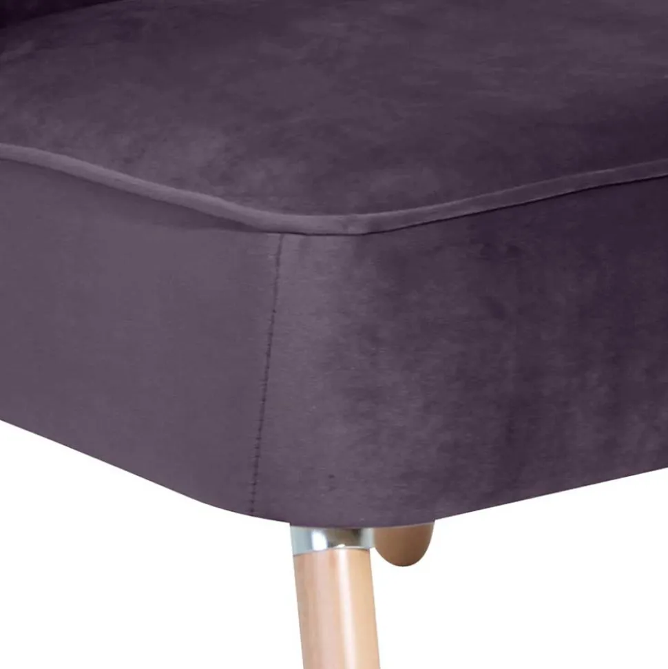 Sessel in Dunkellila und Buche Natur - Zunil