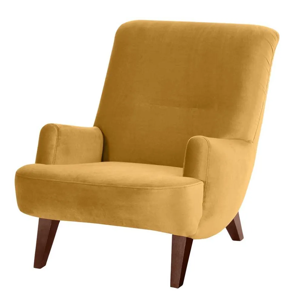 Sessel in Gelb und Nussbaum Braun - Nikaragva