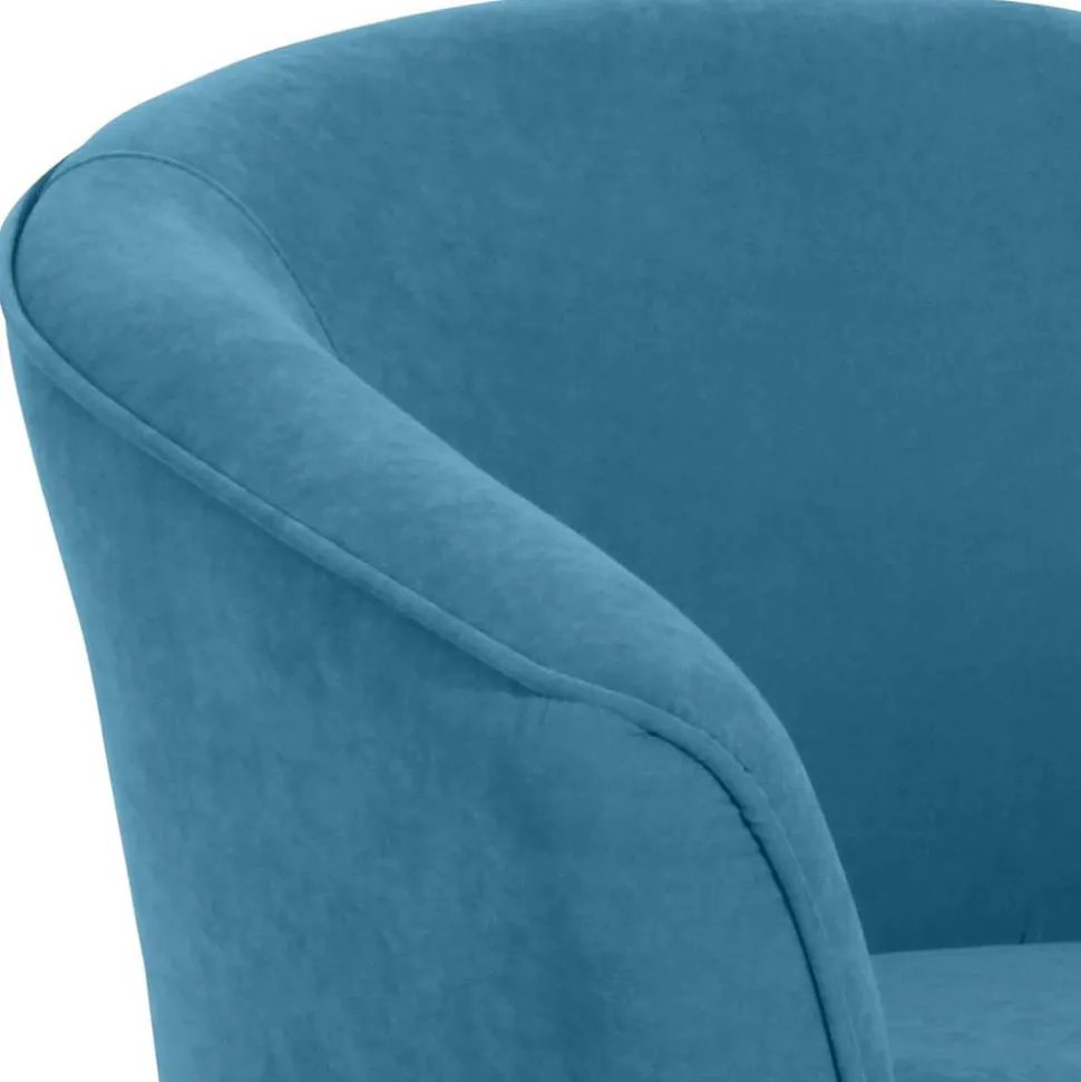 Sessel in Petrol Blau und Buche Natur - Kusmana