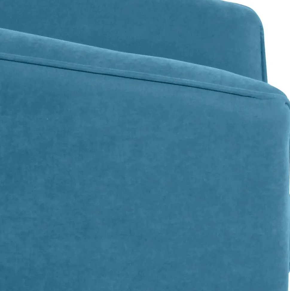 Sessel in Petrol Blau und Buche Natur - Kusmana