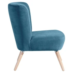 Sessel in Petrol Blau Velours - Curedo