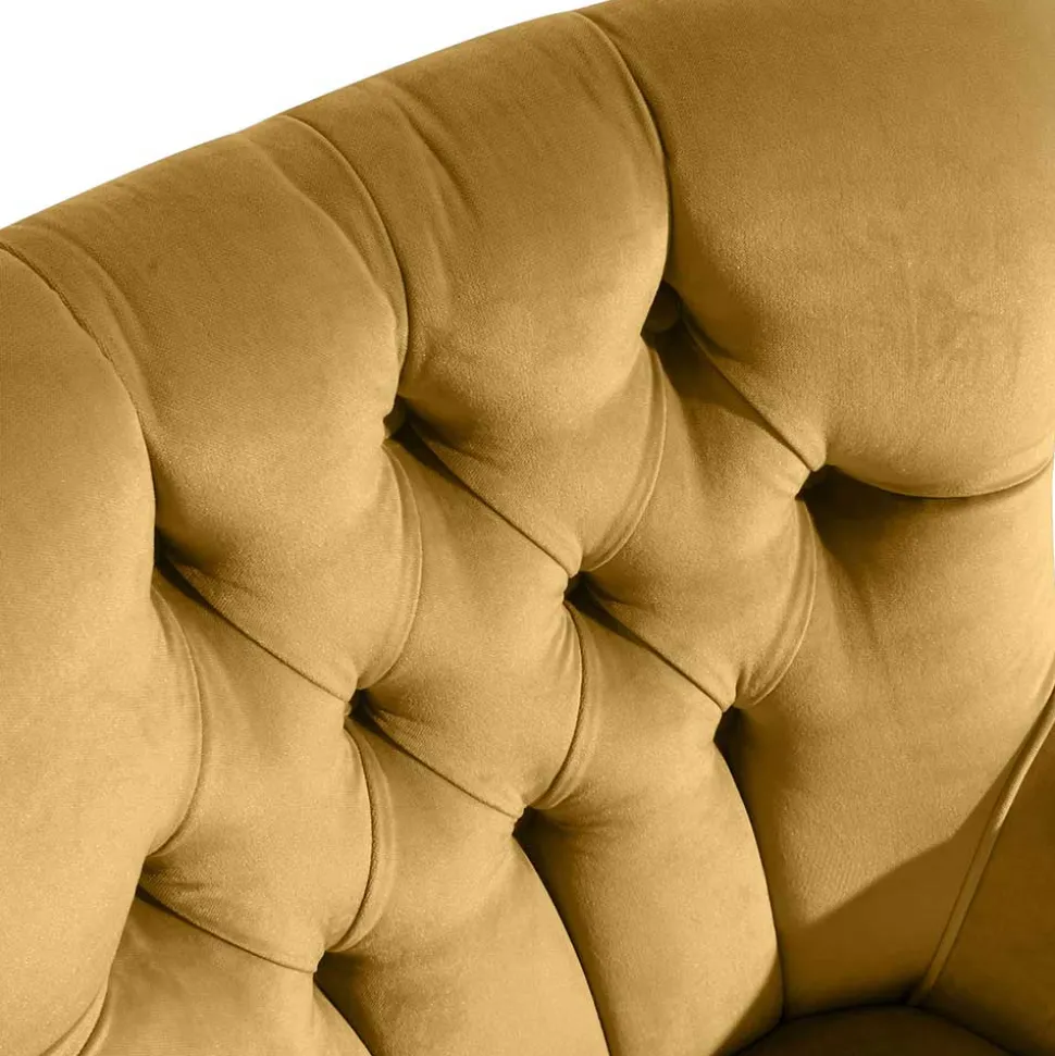 Sessel mit Ohren in Maisgelb und Buche - Amarello