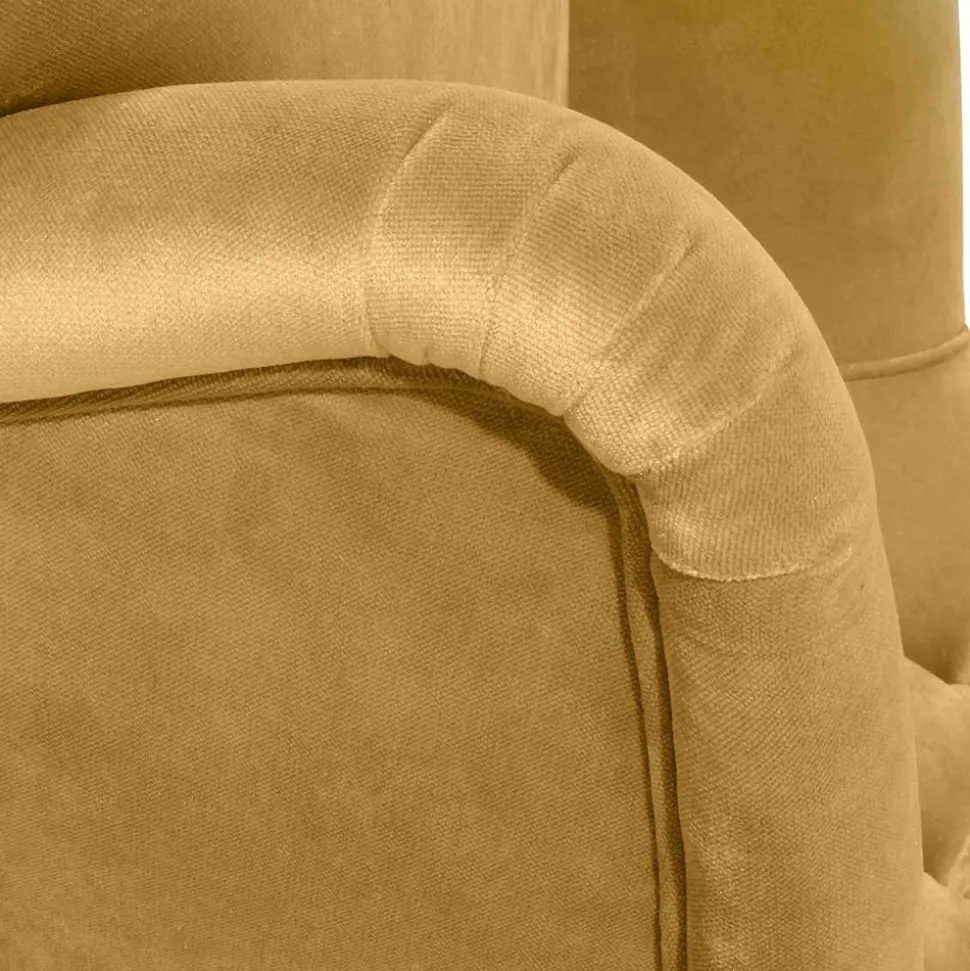 Sessel mit Ohren in Maisgelb und Buche - Amarello