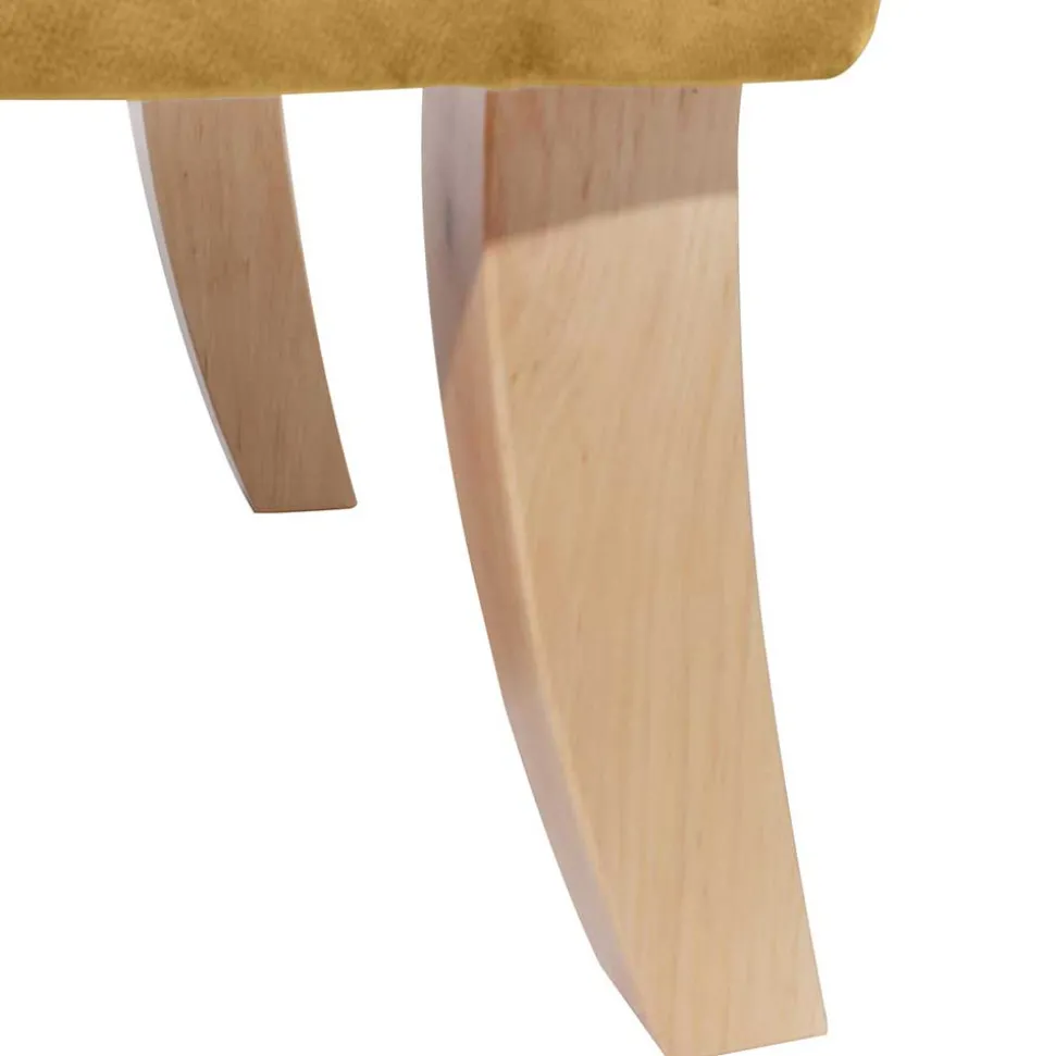 Sessel mit Ohren in Maisgelb und Buche - Amarello