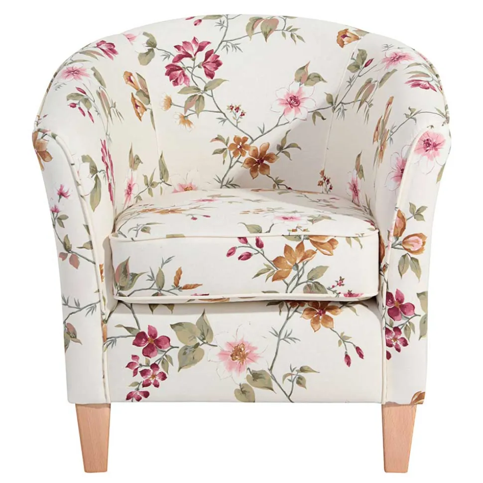 Sessel mit Stoffbezug mit Blumen Dessin - Barbadus