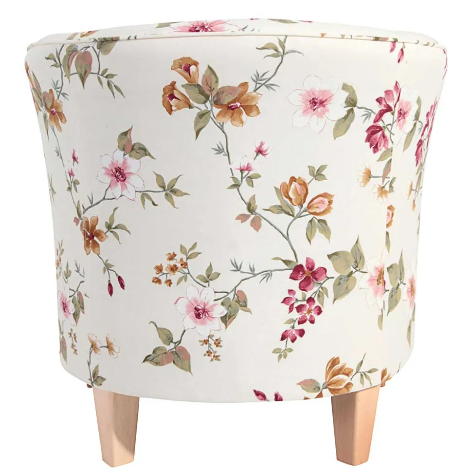 Sessel mit Stoffbezug mit Blumen Dessin - Barbadus