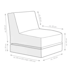 Sessel Sitzsack für Indoor und Outdoor - Ulmero