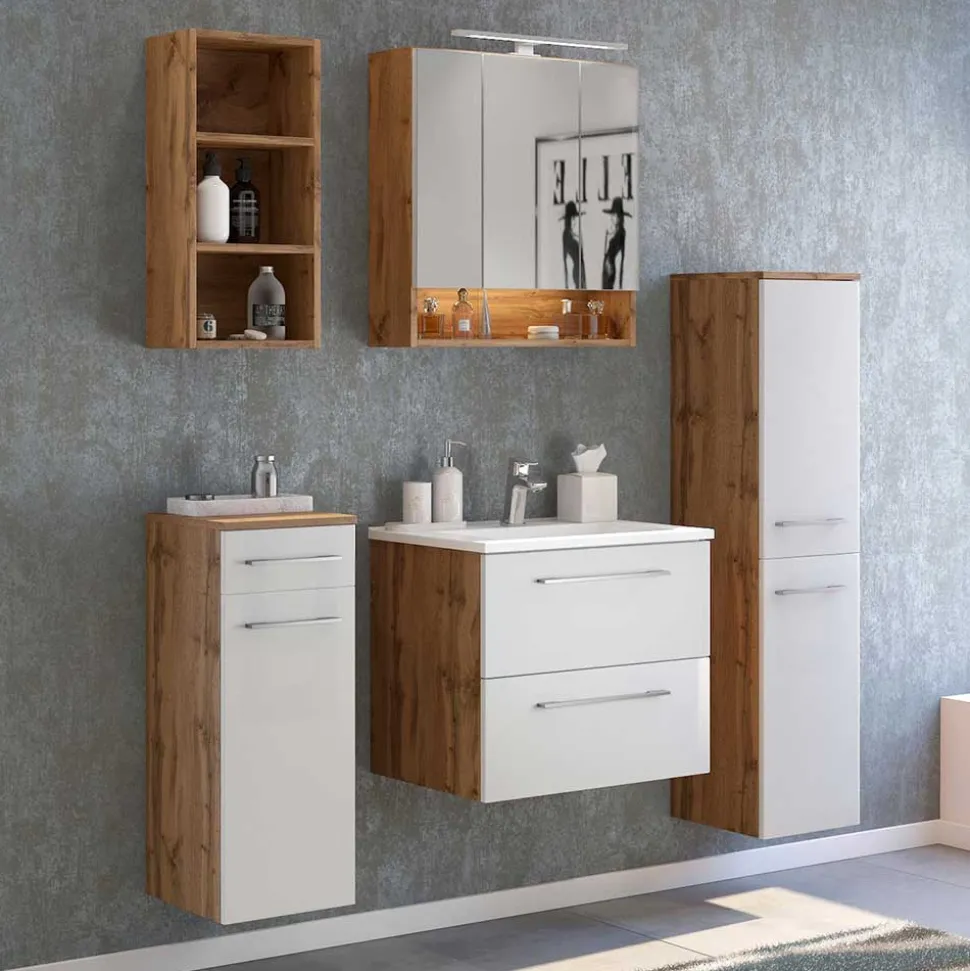 Set Badezimmer-Möbel Programm - Yazemina (fünfteilig)