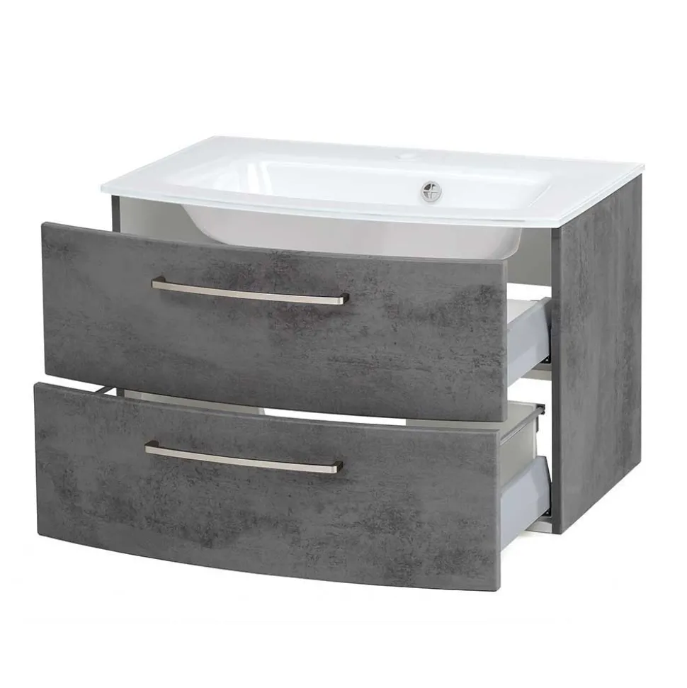 Set Badezimmermöbel stehend oder hängend - Dastroz (dreiteilig)