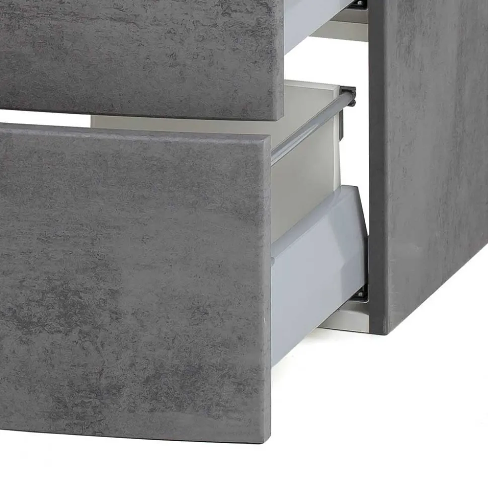 Set Badezimmermöbel stehend oder hängend - Dastroz (dreiteilig)