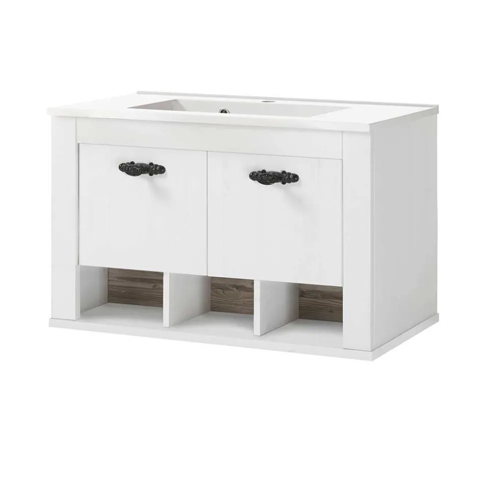 Set Badmöbel im Landhaus Look - Doules (fünfteilig)