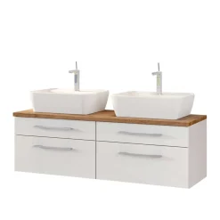 Set Bad-Möbel mit Doppelwaschtisch - Enwicos (dreiteilig)