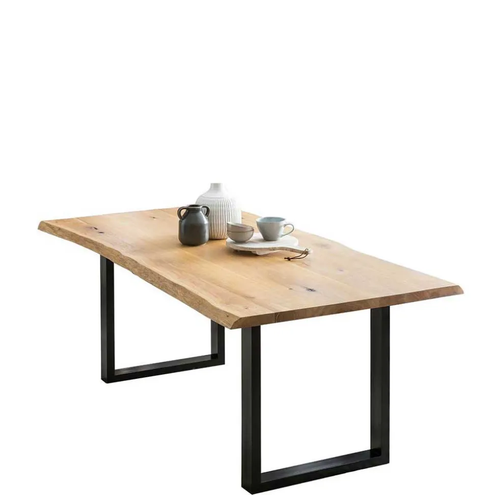 Set Baumkantentisch & Samtstühle - Sylverta (fünfteilig)